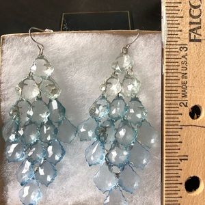 Crystal dangle earrings.